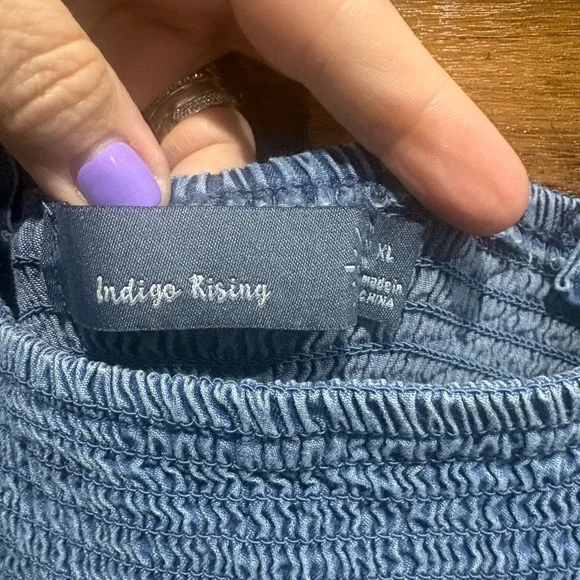 Indigo Rising Blue Sleeveless Maxi Dress - Picture 4 of 7